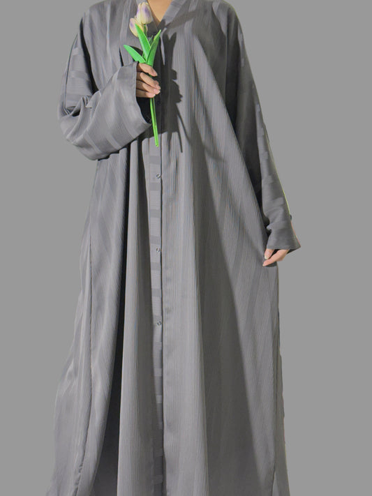 Crepe charcoal abaya