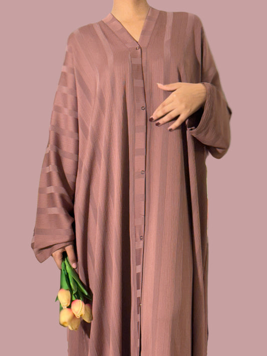 Crepe rose abaya